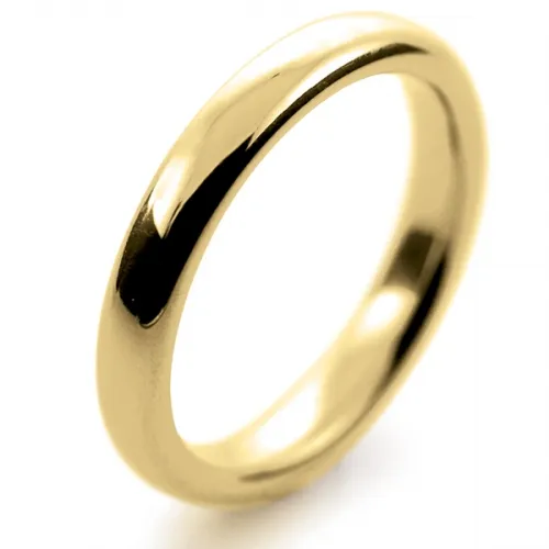 Court Very Heavy - 3mm Yellow Gold Wedding Ring (TCH3Y) 